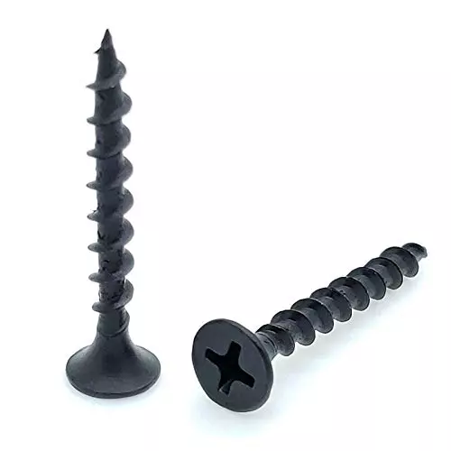 38x6 mm Black Drywall Screw (POP) With Flat Head and Heavy Quality